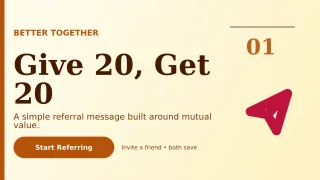 Editorial Referral Offer Wide Ad — editable white marketing and sales template, youtube thumbnail
