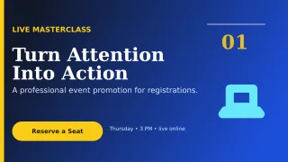 Editorial Webinar Campaign Wide Ad — editable blue marketing and sales template, youtube thumbnail