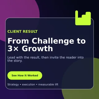 Glass Case Study Social Post — editable black marketing and sales template, instagram post