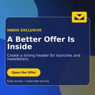 Glass Email Campaign Social Post — editable blue marketing and sales template, instagram post