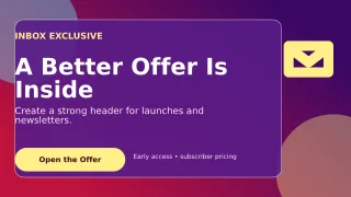 Glass Email Campaign Wide Ad — editable purple marketing and sales template, youtube thumbnail