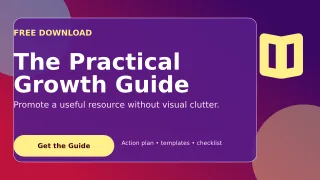 Glass Lead Magnet Wide Ad — editable purple marketing and sales template, youtube thumbnail