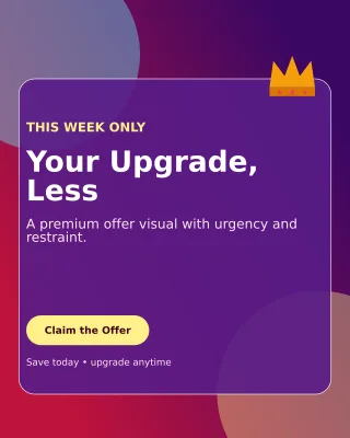 Glass Limited Offer Poster — editable purple marketing and sales template, instagram portrait