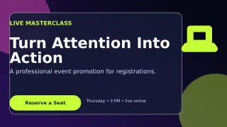 Glass Webinar Campaign Wide Ad — editable black marketing and sales template, youtube thumbnail