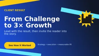 Kinetic Case Study Wide Ad — editable blue marketing and sales template, youtube thumbnail