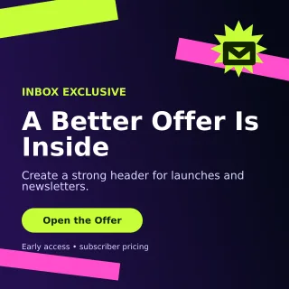 Kinetic Email Campaign Social Post — editable black marketing and sales template, instagram post