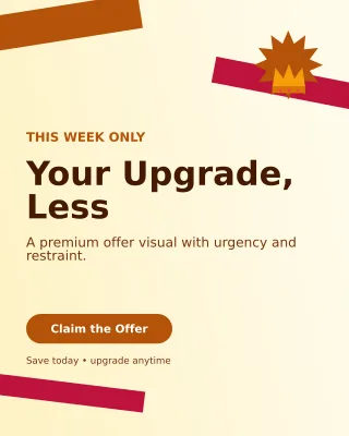 Kinetic Limited Offer Poster — editable white marketing and sales template, instagram portrait