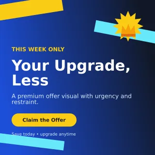 Kinetic Limited Offer Social Post — editable blue marketing and sales template, instagram post