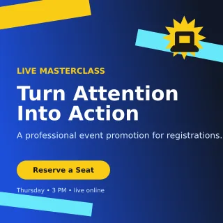 Kinetic Webinar Campaign Social Post — editable blue marketing and sales template, instagram post