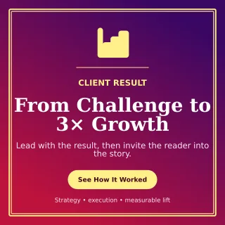Luxe Case Study Social Post — editable purple marketing and sales template, instagram post