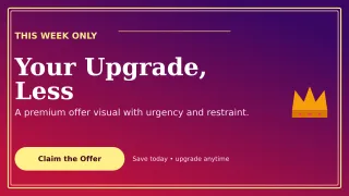 Luxe Limited Offer Wide Ad — editable purple marketing and sales template, youtube thumbnail
