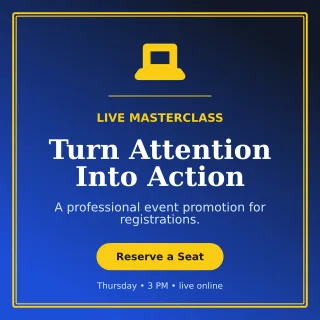 Luxe Webinar Campaign Social Post — editable blue marketing and sales template, instagram post