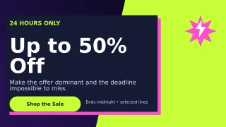 Neo Flash Sale Wide Ad — editable black marketing and sales template, youtube thumbnail