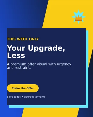 Neo Limited Offer Poster — editable blue marketing and sales template, instagram portrait