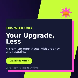 Neo Limited Offer Social Post — editable black marketing and sales template, instagram post