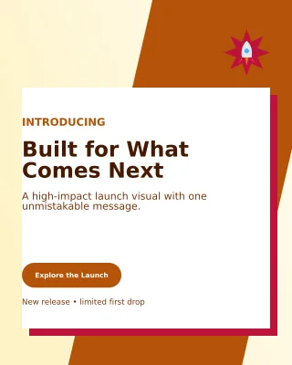 Neo Product Launch Poster — editable white marketing and sales template, instagram portrait