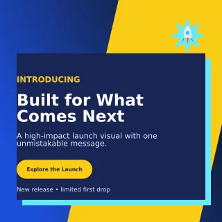 Neo Product Launch Social Post — editable blue marketing and sales template, instagram post