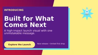 Neo Product Launch Wide Ad — editable purple marketing and sales template, youtube thumbnail