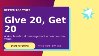 Neo Referral Offer Wide Ad — editable purple marketing and sales template, youtube thumbnail