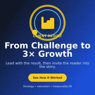 Orbit Case Study Social Post — editable blue marketing and sales template, instagram post