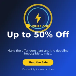 Orbit Flash Sale Social Post — editable blue marketing and sales template, instagram post