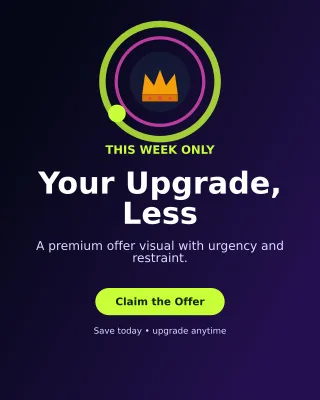 Orbit Limited Offer Poster — editable black marketing and sales template, instagram portrait
