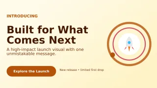 Orbit Product Launch Wide Ad — editable white marketing and sales template, youtube thumbnail
