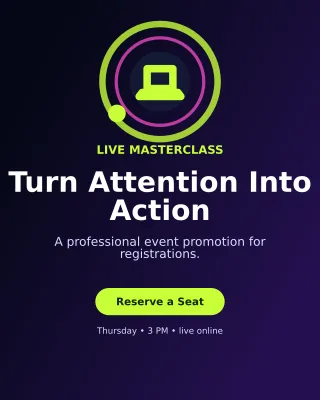 Orbit Webinar Campaign Poster — editable black marketing and sales template, instagram portrait