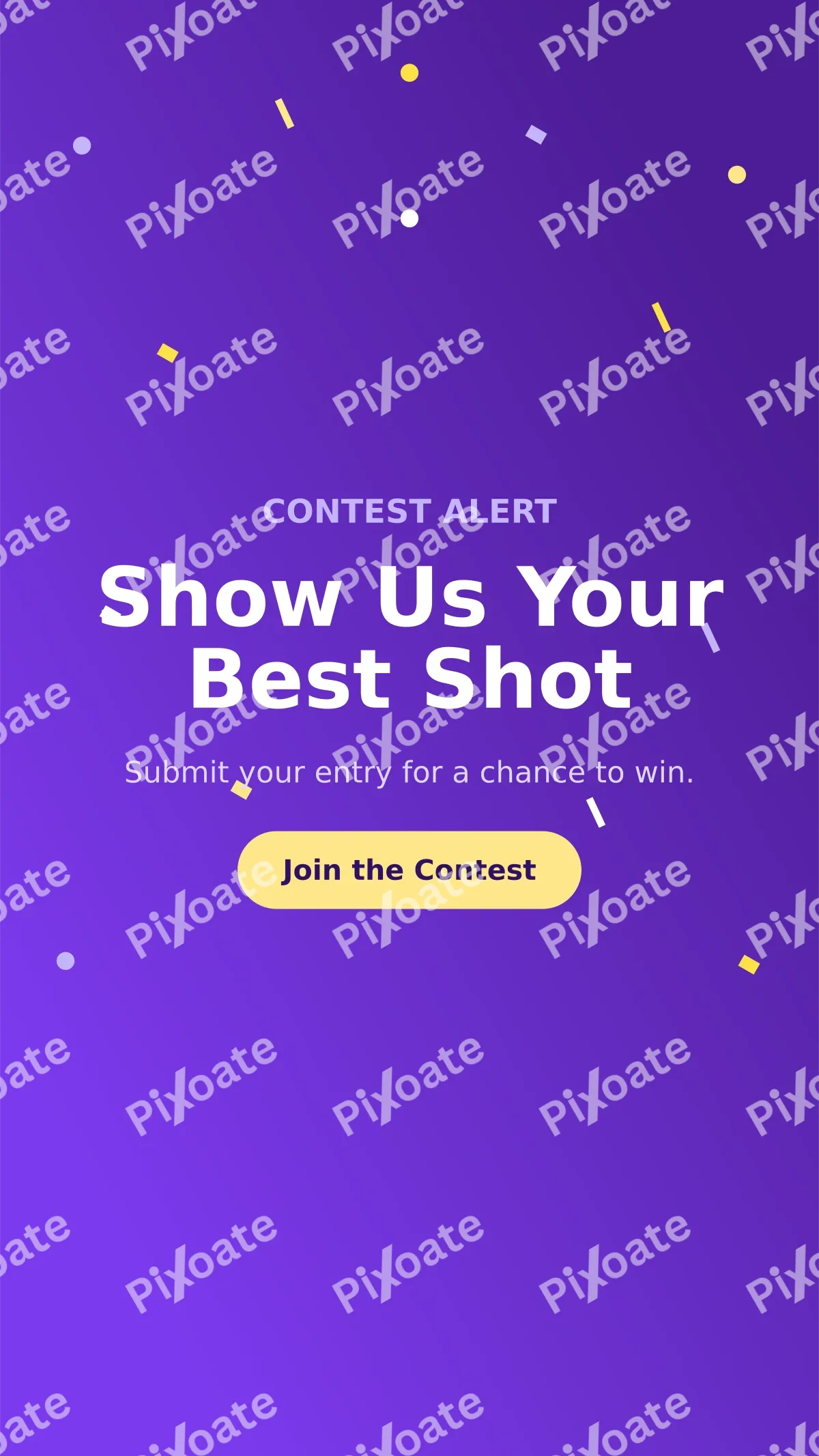 Contest Contest — editable purple marketing template, story / reel