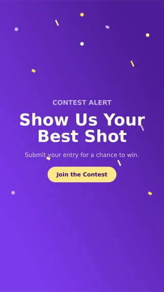 Contest Contest — editable purple marketing template, story / reel