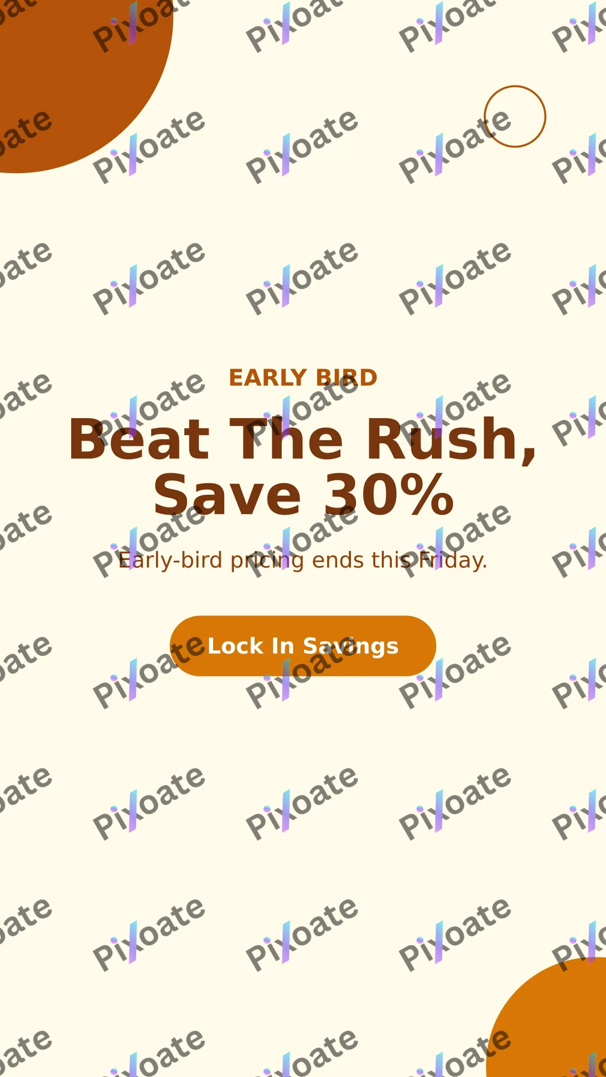 Early Bird Early Bird — editable white marketing template, story / reel