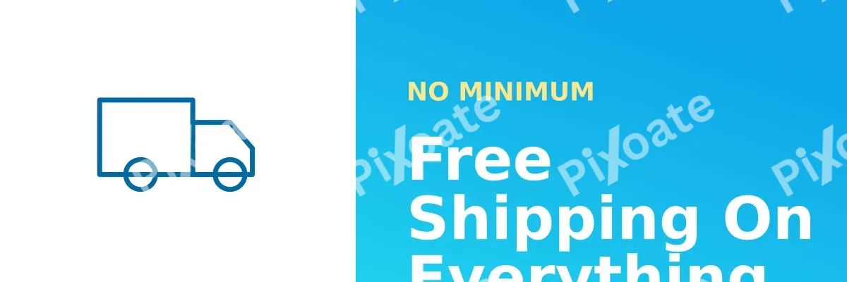 Free Shipping Free Shipping — editable blue marketing template, banner / header