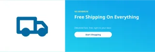 Free Shipping — editable blue marketing template, banner / header