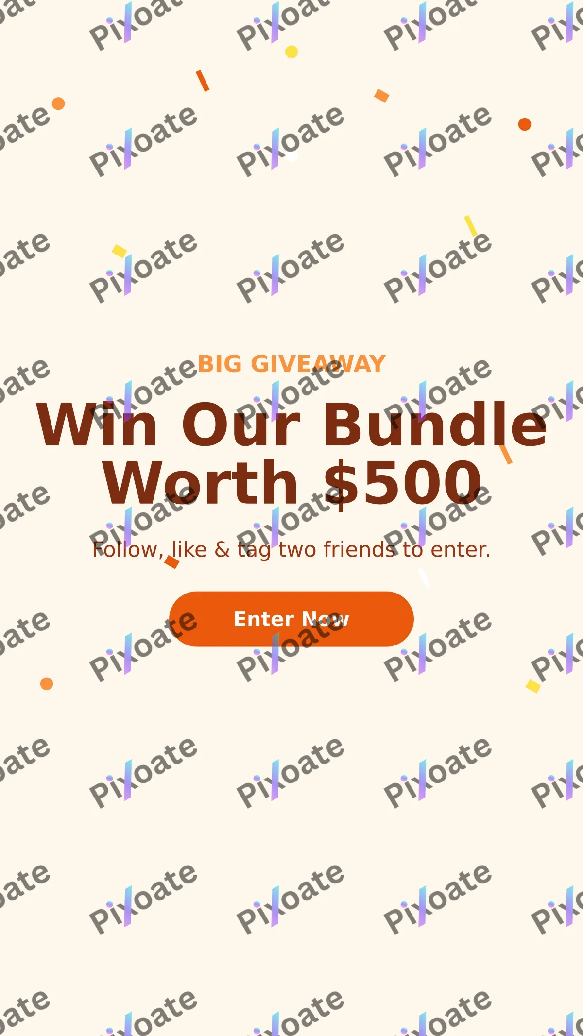 Giveaway Giveaway — editable white marketing template, story / reel