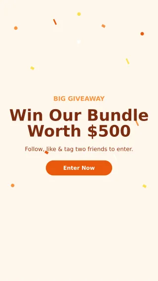 Giveaway Giveaway — editable white marketing template, story / reel