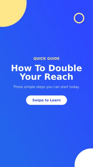 How To — editable blue marketing template, story / reel