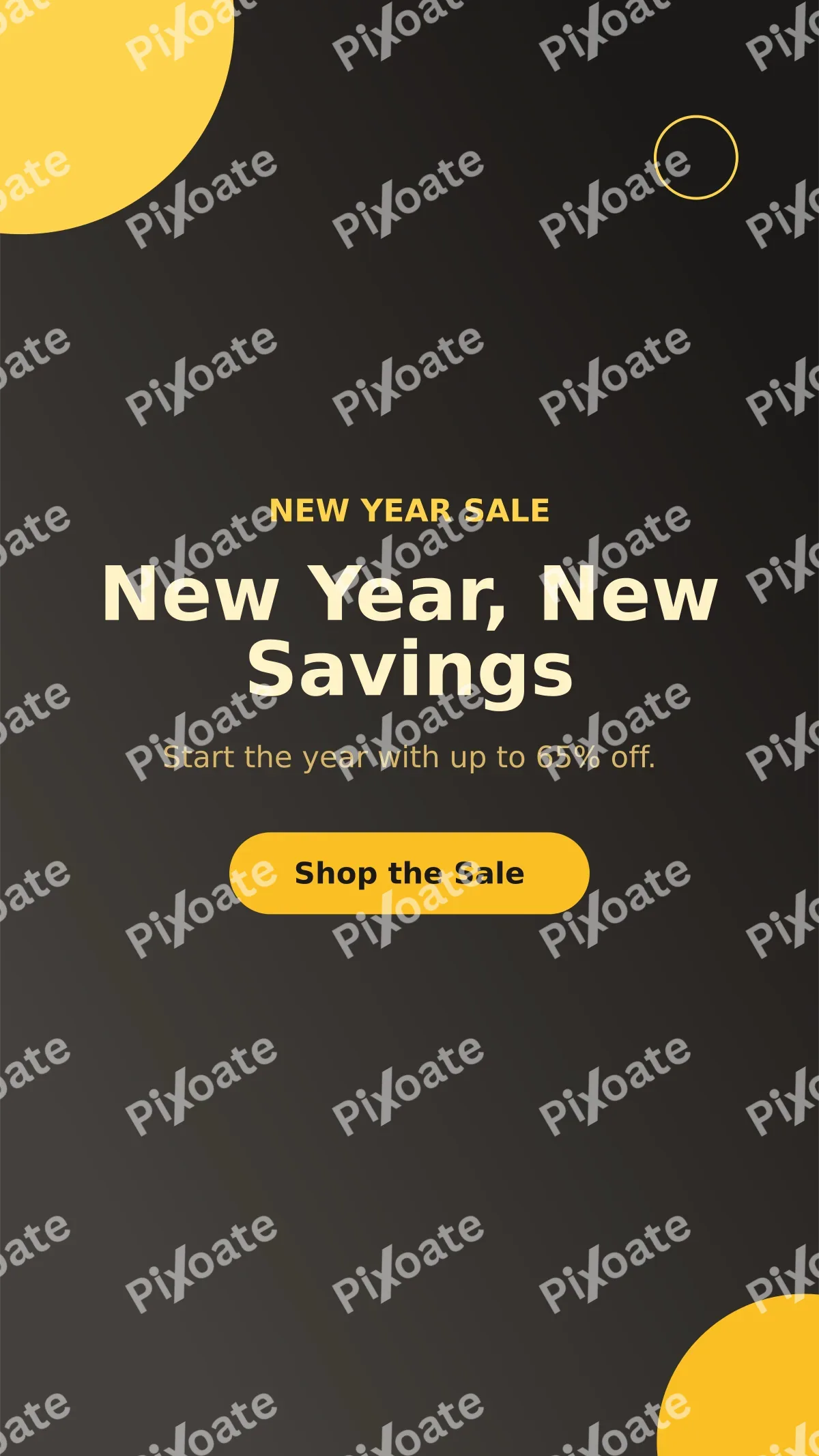 New Year Sale New Year Sale — editable black marketing template, story / reel