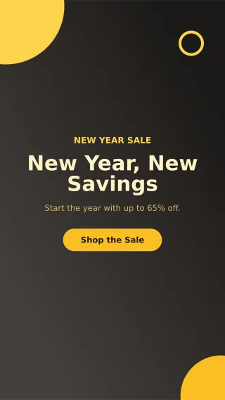New Year Sale New Year Sale — editable black marketing template, story / reel