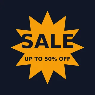 Sale Poster — editable blue marketing template, instagram post