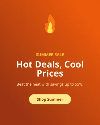 Summer Sale — editable brown marketing template, instagram portrait