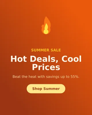 Summer Sale — editable brown marketing template, instagram portrait