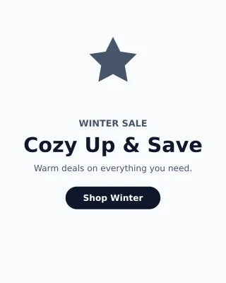 Winter Sale — editable white marketing template, instagram portrait