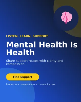 Aurora Awareness Campaign Poster — editable blue community campaign template, instagram portrait