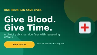 Aurora Blood Drive Wide Ad — editable black community campaign template, youtube thumbnail