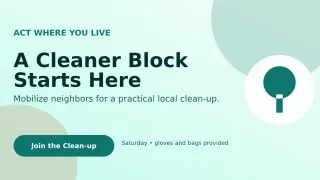 Aurora Environmental Campaign Wide Ad — editable white community campaign template, youtube thumbnail