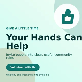 Aurora Volunteer Drive Social Post — editable white community campaign template, instagram post
