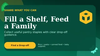 Botanical Food Donation Wide Ad — editable black community campaign template, youtube thumbnail