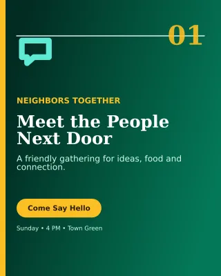 Editorial Community Meetup Poster — editable black community campaign template, instagram portrait