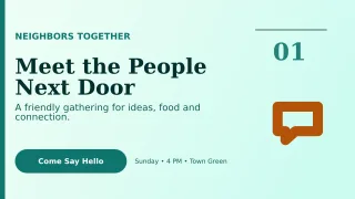 Editorial Community Meetup Wide Ad — editable white community campaign template, youtube thumbnail