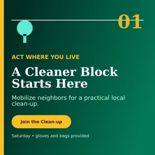 Editorial Environmental Campaign Social Post — editable black community campaign template, instagram post